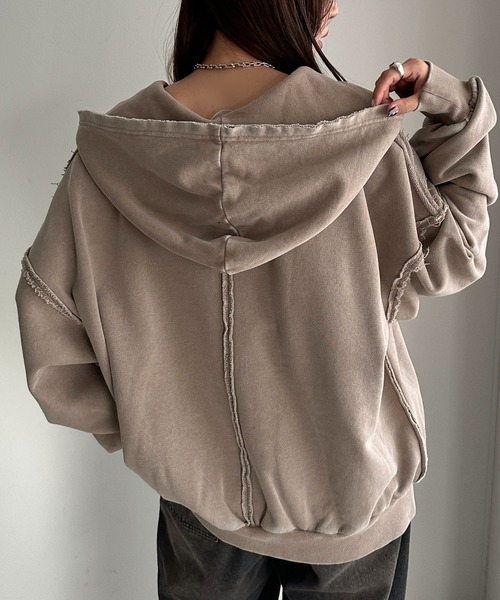 apres jour mignon(アプレジュールミニョン)の「切り替えピグメントパーカー【ZOZOTOWN限定アイテム】(パーカー・レディース・ピンク/ベージュ/杢グレー/ブラック・フリー/X-LARGE)」の22枚目の写真