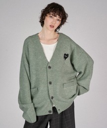 MELTY HEART LOGO KNIT CARDIGAN / メルティーハートロゴニットカーディガン