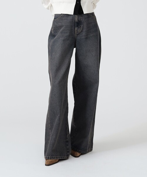 Ray BEAMS(レイビームス)の「オーバーダイ デニム パンツ(デニムパンツ・レディース・ブルー系その他4/ダークブラウン・1/0)」の9枚目の写真