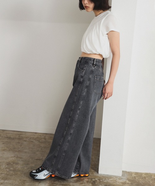 Ray BEAMS（レイビームス）の「オーバーダイ デニム パンツ（デニムパンツ・レディース・ブルー系その他4/ダークブラウン・1/0）」の9枚目の写真