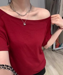 2wayオフショルダーTシャツ