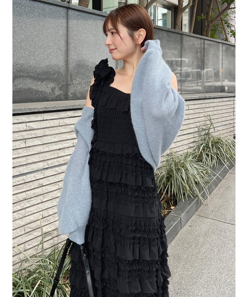 （新品未使用）スナイデル♡今期新作♡ ショルダーリボンキャミワンピース ショルダーリボンキャミワンピース(マキシ・ロングワンピース