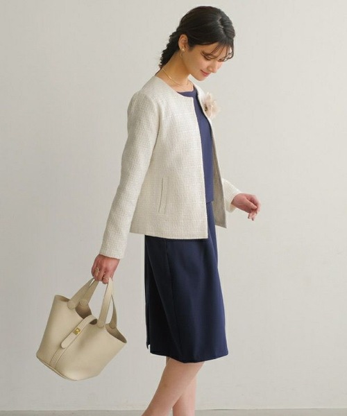 aquagarage（アクアガレージ）の「ノーカラーツイードジャケット（その他アウター・レディース・ブラック/オフホワイト・M/L）」の22枚目の写真