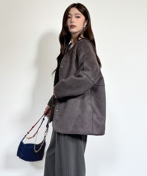 NOISE MAKER ノイズメーカー リバーシブル フェイクムートンコート NO ID. ムートンジャケット ムートンコート ラムベジタブル