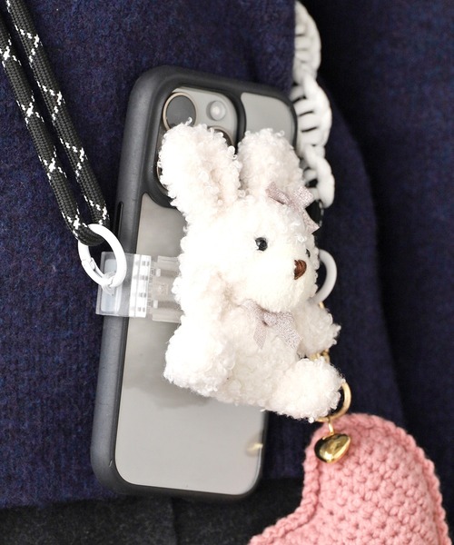 セール】Plush phone shoulder/もこもこぬいぐるみ付きスマホ