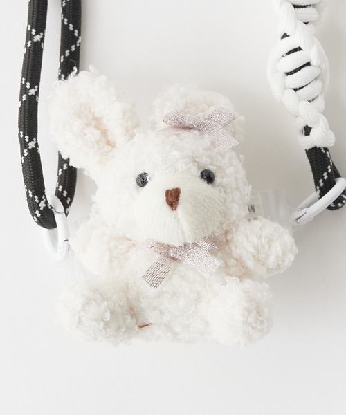 セール】Plush phone shoulder/もこもこぬいぐるみ付きスマホ