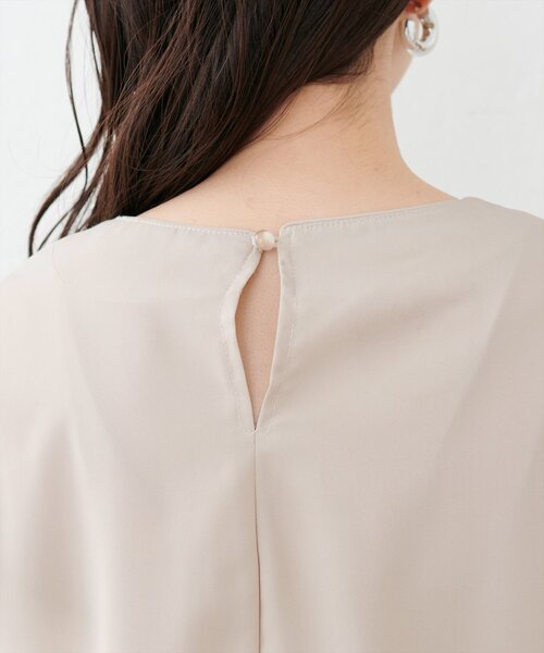 natural couture（ナチュラルクチュール）の「フロントレース使いキャンディ袖ブラウス（シャツ/ブラウス・レディース・ピンク/グレー/アイボリー/グレイッシュベージュ・FREE）」の13枚目の写真