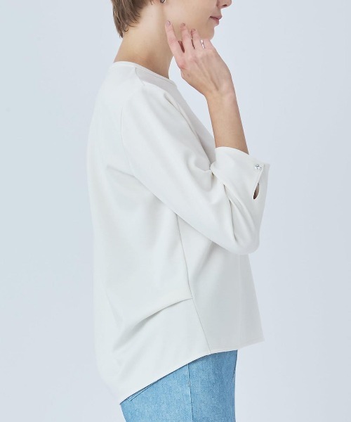 STUDIO PICONE(スタジオピッコーネ)の「サイドタックプルオーバー(Tシャツ/カットソー・レディース・ホワイト/イエロー/オレンジ/ブラック・L/M/LL)」の5枚目の写真
