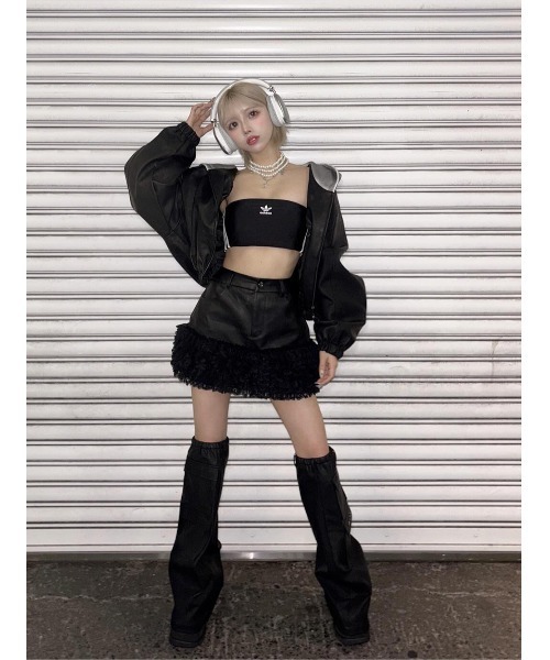 セール】スウェットフーディーレザージャケット（その他アウター