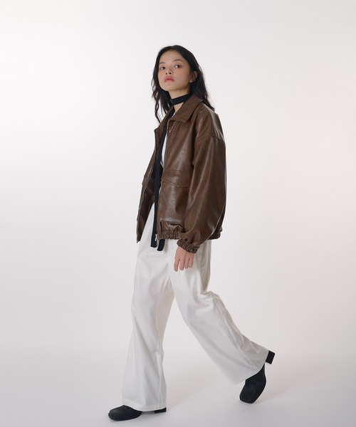 MUHET（ミュエータ）の「assorted blouson / アソートブルゾン（ブルゾン・レディース・インディゴブルー/ブラウン・FREE）」の9枚目の写真