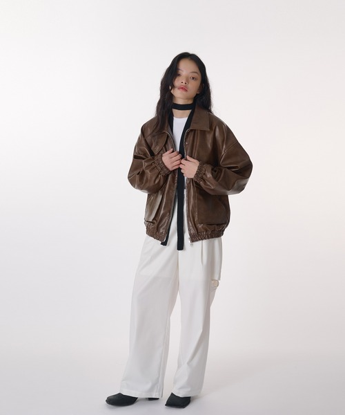 MUHET（ミュエータ）の「assorted blouson / アソートブルゾン（ブルゾン・レディース・インディゴブルー/ブラウン・FREE）」の8枚目の写真