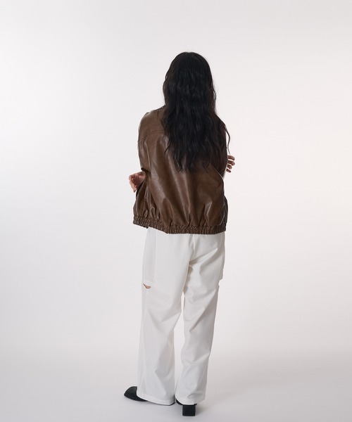 MUHET（ミュエータ）の「assorted blouson / アソートブルゾン（ブルゾン・レディース・インディゴブルー/ブラウン・FREE）」の10枚目の写真