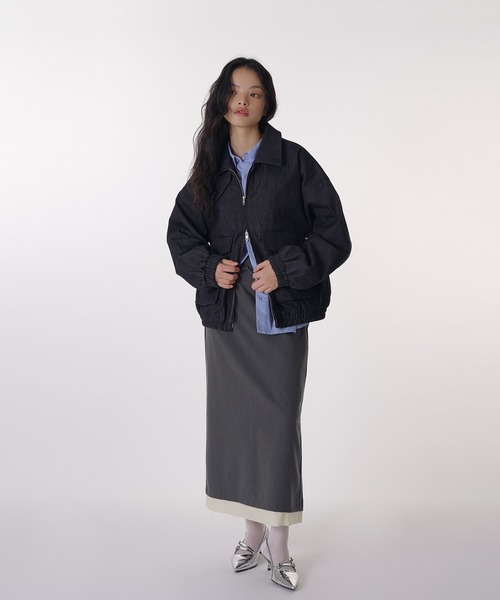 MUHET（ミュエータ）の「assorted blouson / アソートブルゾン（ブルゾン・レディース・インディゴブルー/ブラウン・FREE）」の18枚目の写真