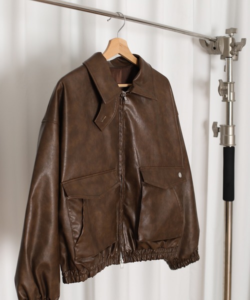 MUHET（ミュエータ）の「assorted blouson / アソートブルゾン（ブルゾン・レディース・インディゴブルー/ブラウン・FREE）」の3枚目の写真