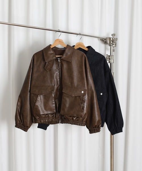 MUHET（ミュエータ）の「assorted blouson / アソートブルゾン（ブルゾン・レディース・インディゴブルー/ブラウン・FREE）」の21枚目の写真