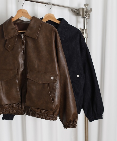 MUHET（ミュエータ）の「assorted blouson / アソートブルゾン（ブルゾン・レディース・インディゴブルー/ブラウン・FREE）」の22枚目の写真