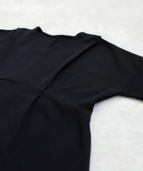 antiqua（アンティカ）の「カットソーワンピース（ワンピース・レディース・ブラック・ONESIZE）」の8枚目の写真