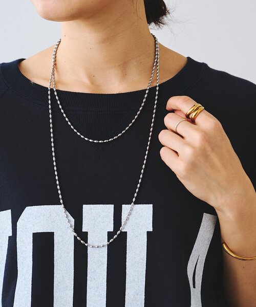 RIVE DROITE（リヴドロワ）の「【R.good（アールドットグッド）】オーバルボールロングネックレス（ネックレス・レディース・シルバー/ゴールド・FREE）」の2枚目の写真