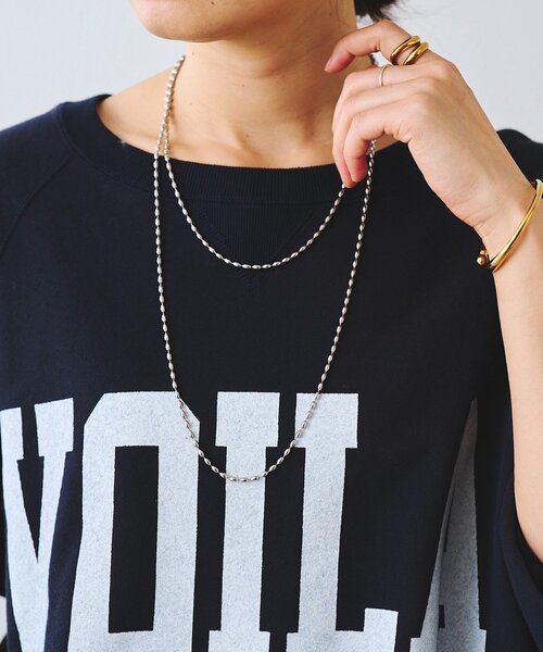 RIVE DROITE（リヴドロワ）の「【R.good（アールドットグッド）】オーバルボールロングネックレス（ネックレス・レディース・シルバー/ゴールド・FREE）」の4枚目の写真