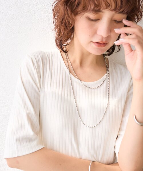 RIVE DROITE（リヴドロワ）の「【R.good（アールドットグッド）】オーバルボールロングネックレス（ネックレス・レディース・シルバー/ゴールド・FREE）」の14枚目の写真