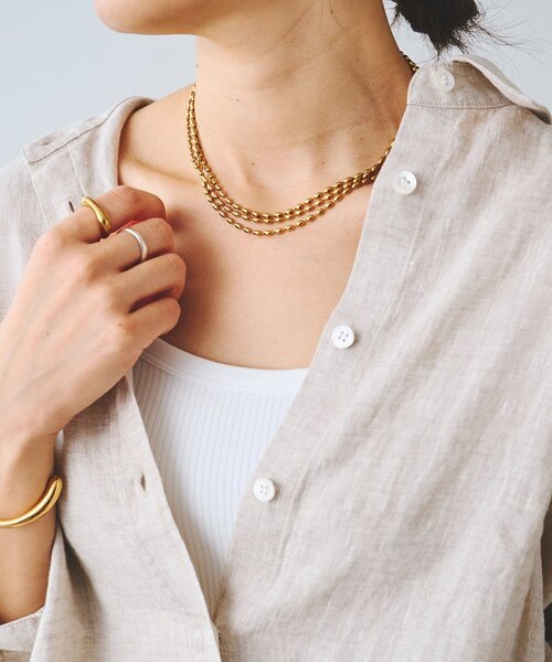 RIVE DROITE（リヴドロワ）の「【R.good（アールドットグッド）】オーバルボールロングネックレス（ネックレス・レディース・シルバー/ゴールド・FREE）」の19枚目の写真