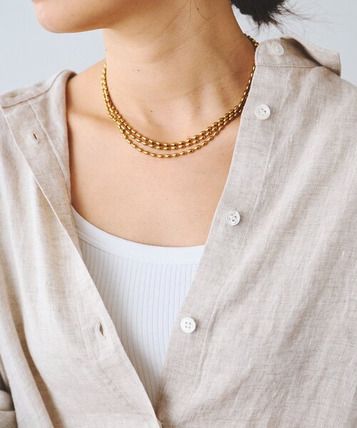 RIVE DROITE（リヴドロワ）の「【R.good（アールドットグッド）】オーバルボールロングネックレス（ネックレス・レディース・シルバー/ゴールド・FREE）」の22枚目の写真