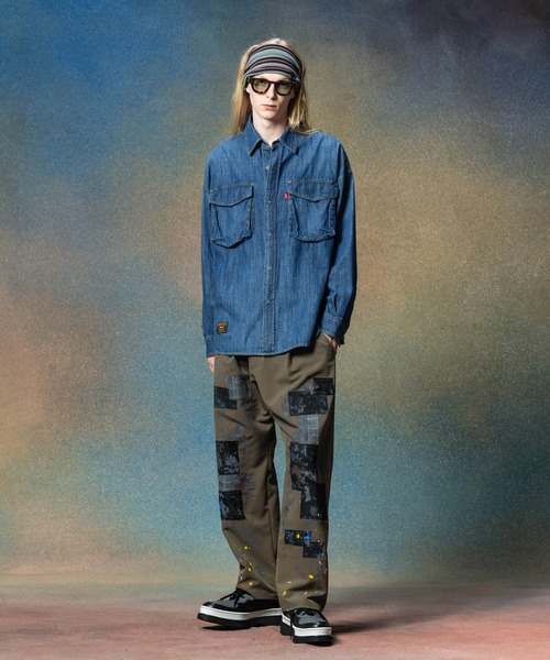 glamb（グラム）の「Unplugged Atelier Wide Slacks / アンプラグドアトリエワイドスラックス（スラックス・メンズ・ブラック/カーキ・S/M/L）」の9枚目の写真