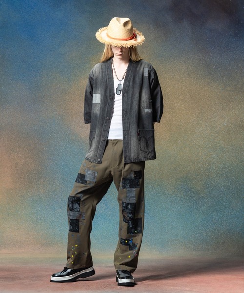 glamb（グラム）の「Unplugged Atelier Wide Slacks / アンプラグドアトリエワイドスラックス（スラックス・メンズ・ブラック/カーキ・S/M/L）」の10枚目の写真