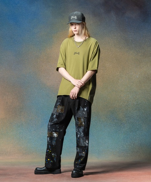 glamb（グラム）の「Unplugged Atelier Wide Slacks / アンプラグドアトリエワイドスラックス（スラックス・メンズ・ブラック/カーキ・S/M/L）」の4枚目の写真