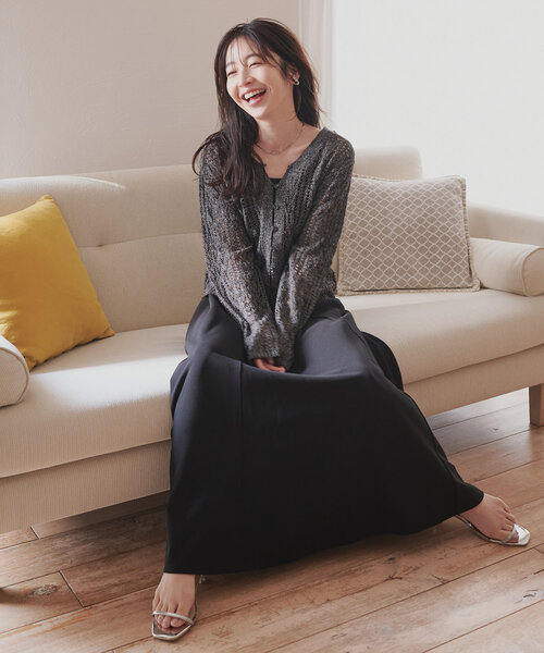 セール】透かし編みカーデセットワンピース（ワンピース）｜natural