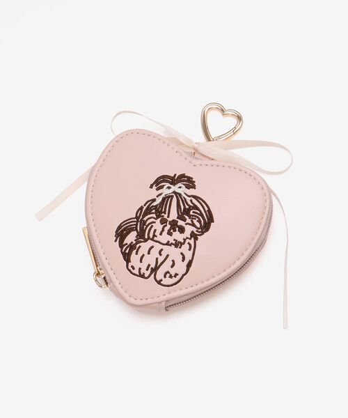 MAJESTIC LEGON（マジェスティックレゴン）の「SZKコラボ ハートチャームポーチ（ポーチ・レディース・ピンク/モカ/アイボリー・FREE）」の10枚目の写真