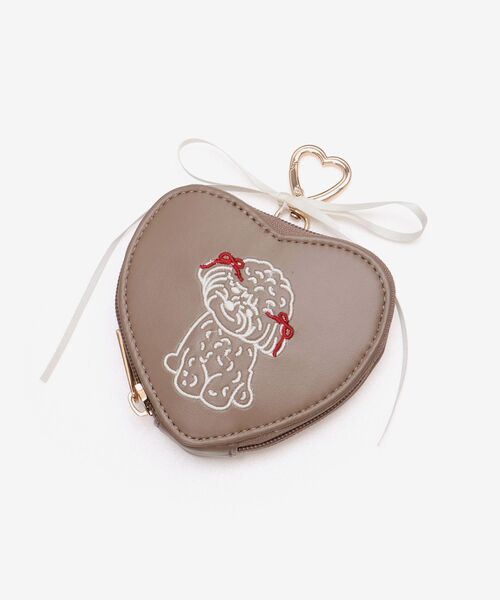 MAJESTIC LEGON（マジェスティックレゴン）の「SZKコラボ ハートチャームポーチ（ポーチ・レディース・ピンク/モカ/アイボリー・FREE）」の11枚目の写真