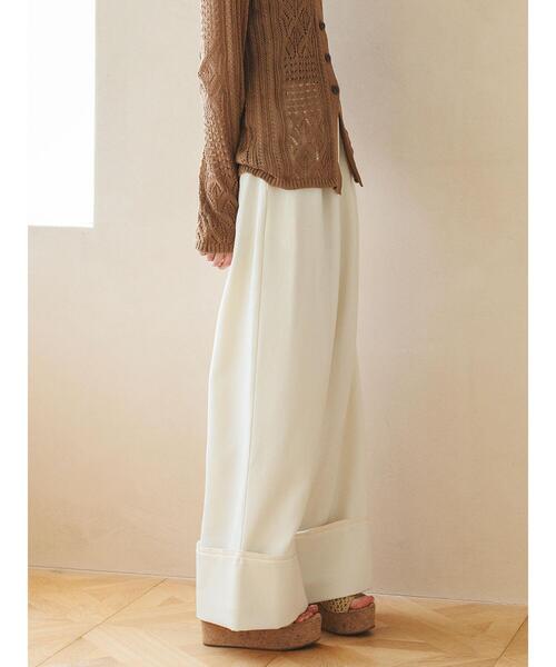 so4u(ソーフォーユー)の「折り返しワイドスラックス(その他パンツ・レディース・オフホワイト/オリーブ・M/S)」の15枚目の写真