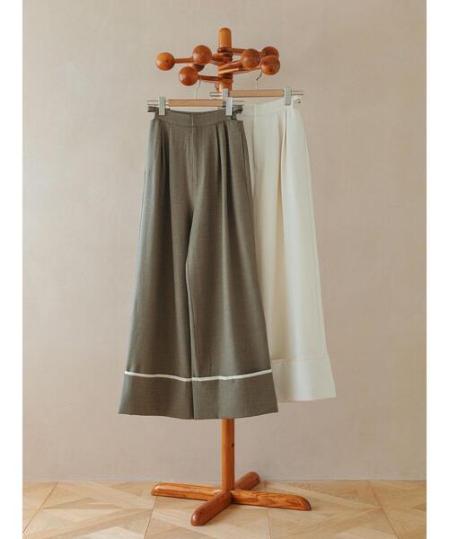 so4u(ソーフォーユー)の「折り返しワイドスラックス(その他パンツ・レディース・オフホワイト/オリーブ・M/S)」の21枚目の写真