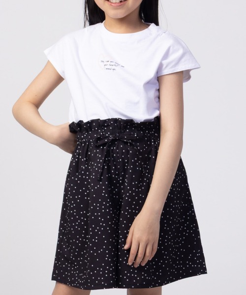 Mac-House（マックハウス）の「【通学に最適】綿100％　T-GRAPHICS ガールズ フレンチスリーブプリンTシャツ（Tシャツ/カットソー・キッズ・ホワイト/ピンク・120/130/150/160/140）」の4枚目の写真