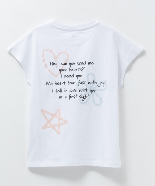 Mac-House（マックハウス）の「【通学に最適】綿100％　T-GRAPHICS ガールズ フレンチスリーブプリンTシャツ（Tシャツ/カットソー・キッズ・ホワイト/ピンク・120/130/150/160/140）」の6枚目の写真