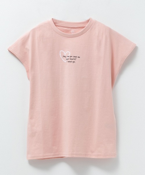 Mac-House（マックハウス）の「【通学に最適】綿100％　T-GRAPHICS ガールズ フレンチスリーブプリンTシャツ（Tシャツ/カットソー・キッズ・ホワイト/ピンク・120/130/150/160/140）」の9枚目の写真