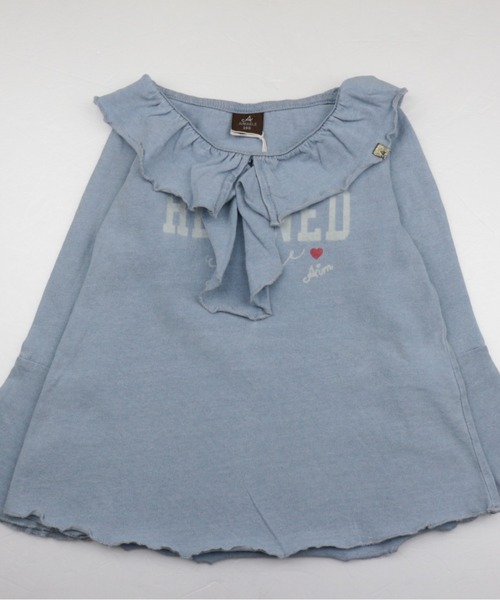 AIMABLE(エマーブル)の「ブラウス(シャツ/ブラウス・キッズ・キャメル/ピンク/サックスブルー・100/110/120/130/140/150/90)」の1枚目の写真