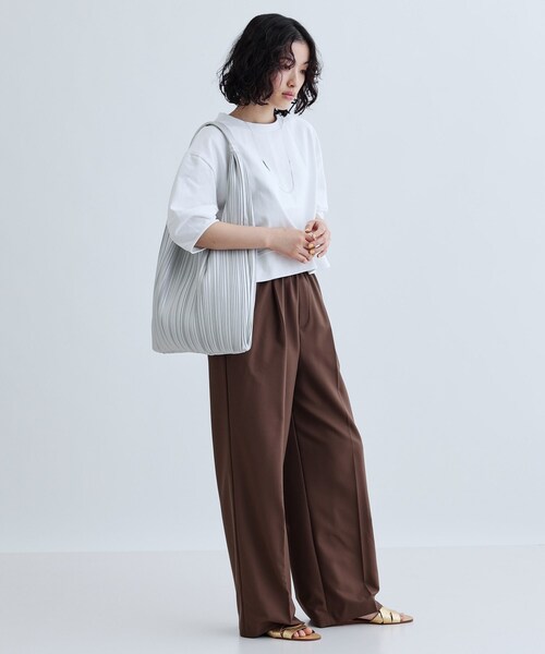 GALLEST（ギャレスト）の「ワンハンドルプリーツバッグ（トートバッグ・レディース・ホワイト/ブラック/シルバー・00）」の6枚目の写真