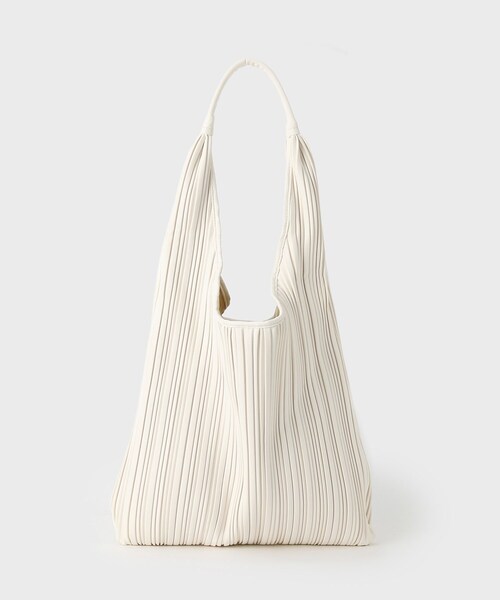 GALLEST（ギャレスト）の「ワンハンドルプリーツバッグ（トートバッグ・レディース・ホワイト/ブラック/シルバー・00）」の8枚目の写真
