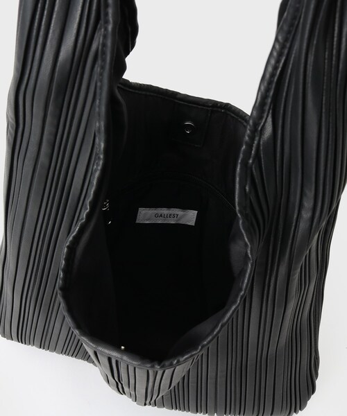 GALLEST（ギャレスト）の「ワンハンドルプリーツバッグ（トートバッグ・レディース・ホワイト/ブラック/シルバー・00）」の11枚目の写真