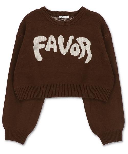 SPINNS（スピンズ）の「ショート丈ニット/FAVOR（ニット/セーター・レディース・チャコール/アイボリー/ブラウン/ネイビー・ONESIZE）」の3枚目の写真