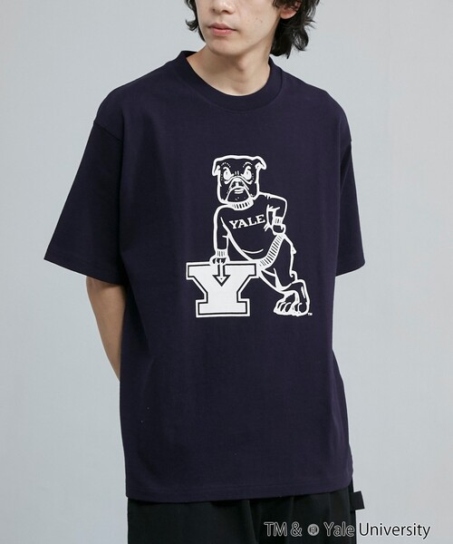 coen(コーエン)の「YALE別注 カレッジプリントTシャツ(Tシャツ/カットソー・メンズ・ホワイト/ネイビー/グレー/イエロー/コバルトブルー・M/L/XL)」の1枚目の写真