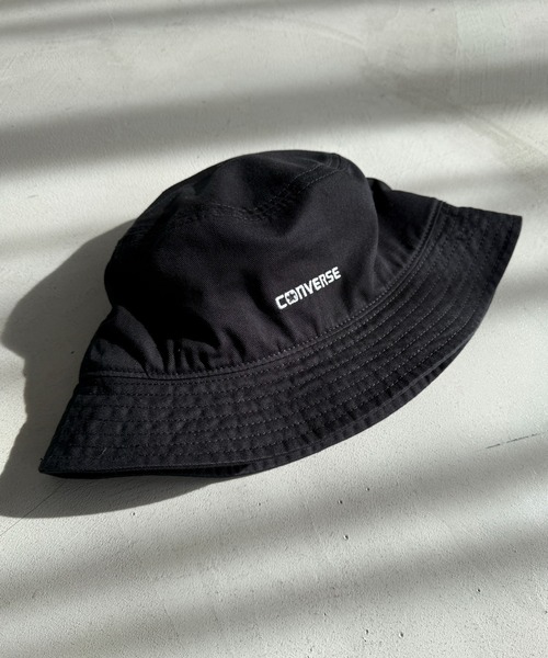 CONVERSE（コンバース）の「∴WEGO/CONVERSE TWILL NEW LOGO BUCKETHAT（ハット・レディース・ブラック/ベージュ/ホワイト・FREE）」の3枚目の写真