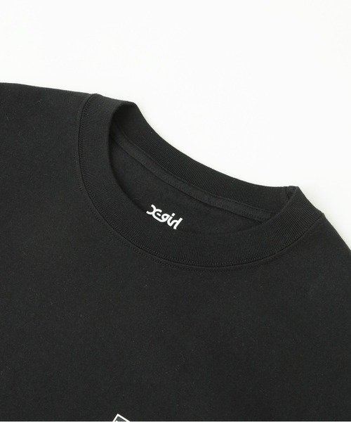 X-girl(エックスガール)の「BICOLOR BOX LOGO S/S TEE(Tシャツ/カットソー・レディース・ホワイト/ブラック/ピンク・L/S/M)」の7枚目の写真