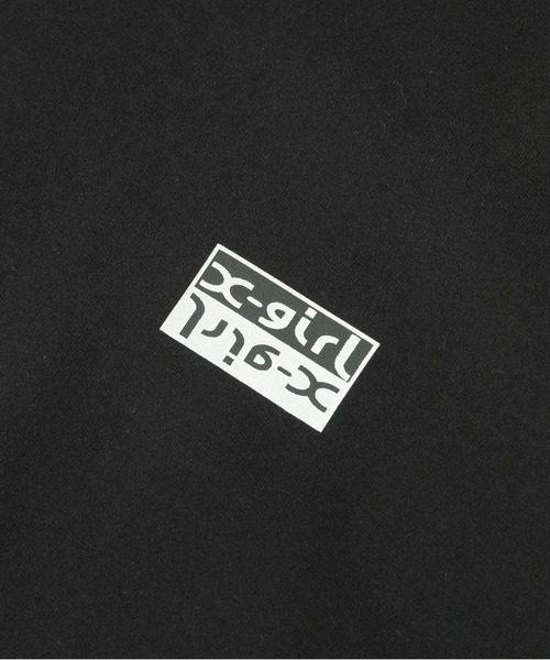売切れ前に X-girl BICOLOR BOX LOGO S/S TEE バックプリント◎ セール】BICOLOR BOX LOGO S/S TEE(Tシャツ/カットソー)|X