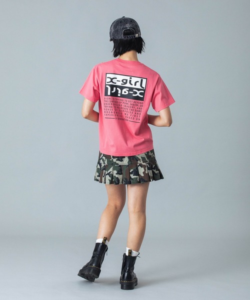 セール】BICOLOR BOX LOGO S/S TEE（Tシャツ/カットソー）｜X