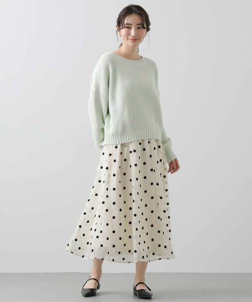 Gready Brilliant ドットパネルフレアースカート Gready Brilliant｜RNパネルフレアマキシスカート | Rakuten