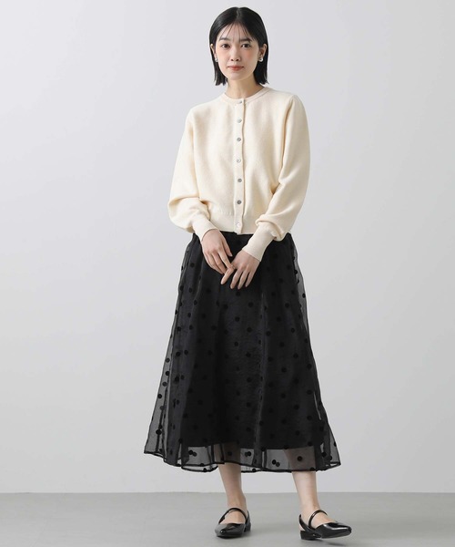 新品未使用タグ付★Gready Brilliant強撚割織度ドットスカート Gready Brilliant スカート 強撚割織度ドットマーメイドスカート