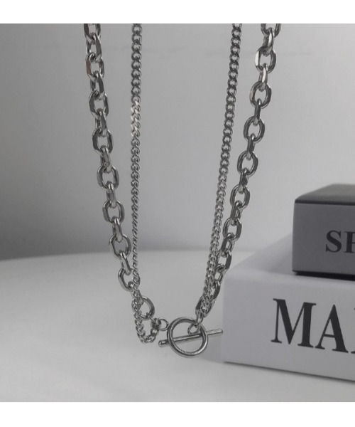 LAUTRE COTE（ロウトレコウト）の「ステンレスダブルチェーンネックレス（ネックレス・メンズ・シルバー・MEDIUM/LARGE）」の3枚目の写真